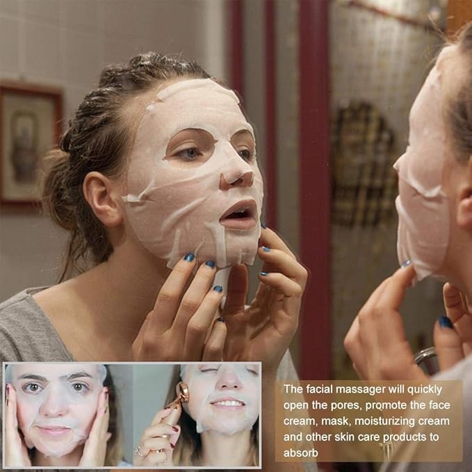 ZJchao Face Massager Roller, Anti Aging Face Massage Beauty Massager Skin Massager Wand Tighten Face Beauty Device Enhances Facial Massage for Face Eye and Skin