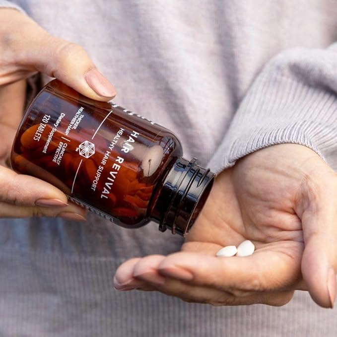 Isagenix Hair Revival - Natural Hair Growth & Thickening Supplement - Supports Healthy Scalp - Formula Contains Biotin, Amino Acid, Banana Flower Extract & More - 120 Tablets (60 Servings)