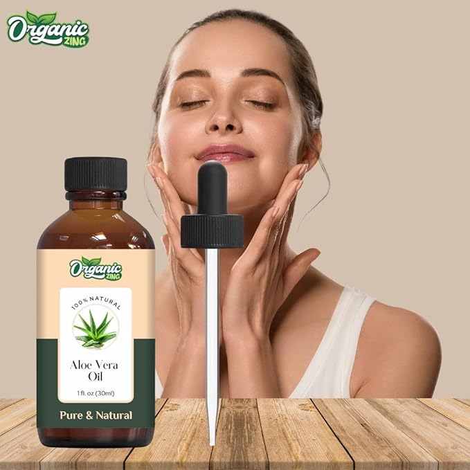 Aloe Vera Oil (Aloe barbadensis) | Pure & Natural Carrier Oil for Skincare, Hair Care & Massage - 30ml/1.01fl oz