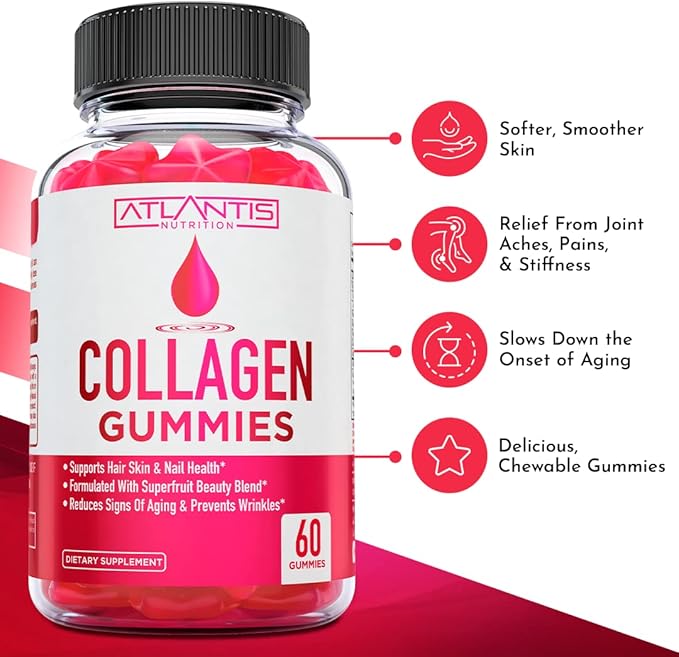 Atlantis Nutrition Hormonal Balance PMS Relief 60 Gummies + Collagen 60 Gummies