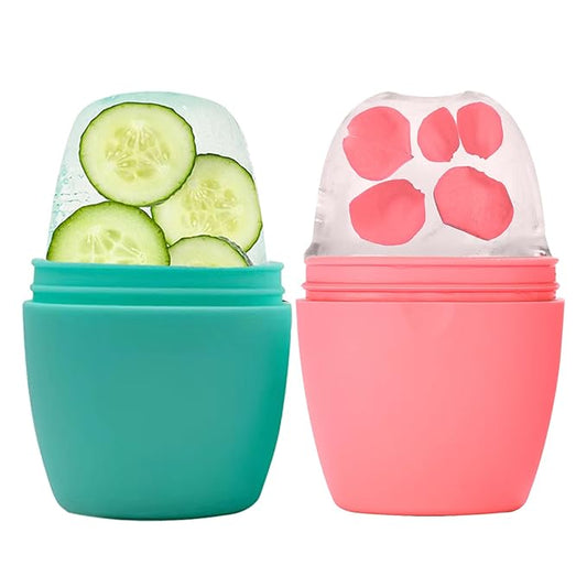 2Pack Facial Roller, Recula Silicone Facial Roller for Face to Tighten and Lift skin, Face & Eye Puffiness Relief, Reusable Facial Ice Mold for Neck to Enhance Natural Glow, Skin Care for Women Beauty