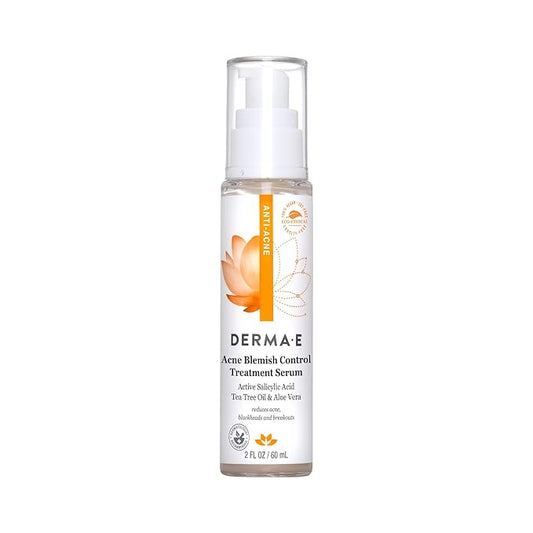 DERMA E Acne Spot Treatment, Acne Blemish Control Treatment Serum, 2 Fl Oz, Clinically Studied to Help Fight Blackheads, Breakouts and Cystic Acne for Clearer Looking Skin