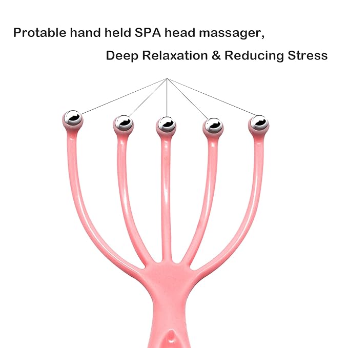 Scalp Massager - Disscool Head Massager Protable Hand Held for Deep Relaxation & Stress Reduction 2 Pieces