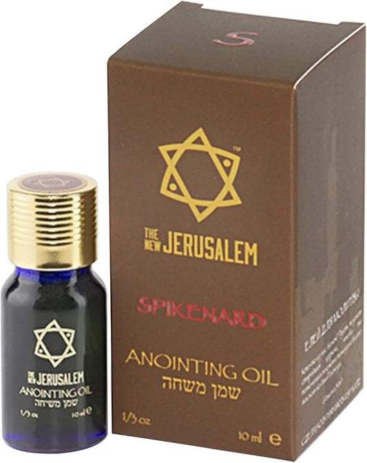 Spikenard Anointing Oil from Israel, Holy Spiritual Oils Bottles from Jerusalem Blessed, Handmade with Natural Ingredients and Blessed for Wedding Ceremony, Religious Use, 0.34 Fl Oz