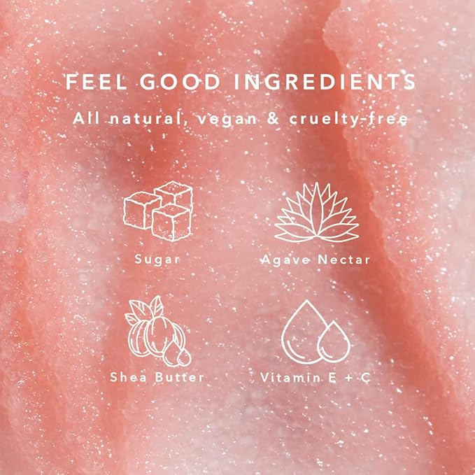 NCLA - Natural Sugar, Sugar Lip Scrub | Vegan, Cruelty-Free, Clean Skincare (Pink Champagne)