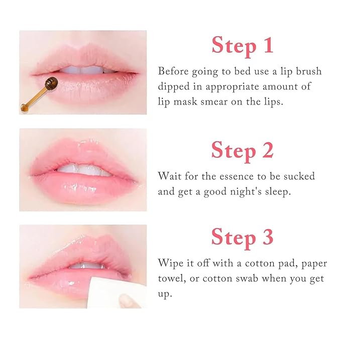 Bee Lip Balm Honey Pot,8PCS Lip Mask Overnight,Hydrating Prevention Dry and Cracked Lip Scrubs Exfoliator Lip Care,Moisturizing Lip Sleeping Mask Reduces Lip Lines