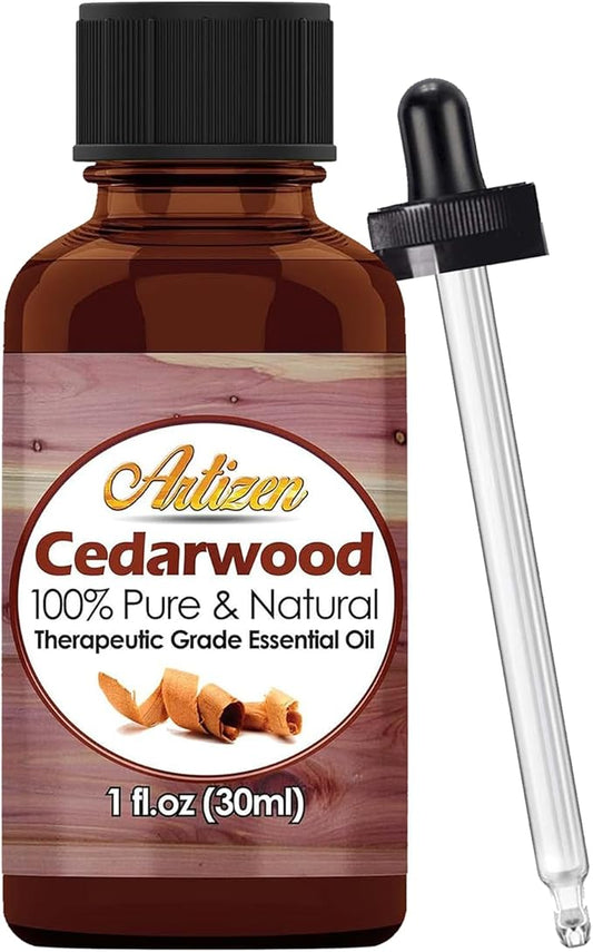 Artizen - Cedarwood Essential Oil 30ml Pure and Natural,Therapeutic Grade for Diffuser Skin Massage Candle Soap Making 1oz
