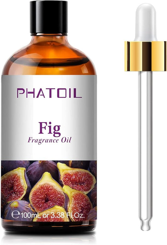 3.38FL.OZ Fig Fragrance Oils for Aromatherapy, Essential Oils for Diffusers for Home, Perfect for Diffuser, Yoga, Skin Care, DIY Candle and Soap Making - 100ml