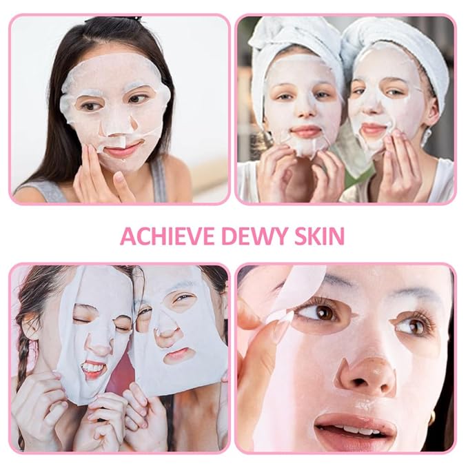 8 Pack Face Sheet Mask Skincare,Hydrating Face Mask For Sensitive Skin,Moisturize,Soothing,Nourish for All Skin Types,Natural Spa Party Facial Mask Skincare Set for Women Men Girls