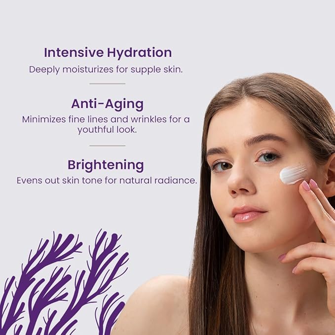 Starlite Radiance Night Cream | Intensive Hydration with Hyaluronic Acid, Vitamin E & Algae Extract | Anti-Aging & Revitalising | Deep Moisturizing for All Skin Types - 3.38 Oz