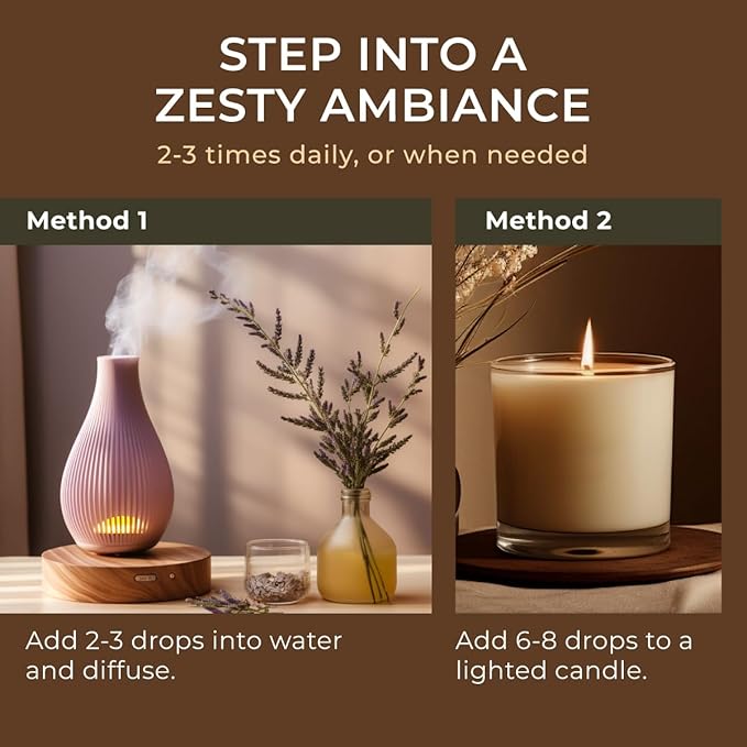 Gya Labs Lemon Verbena Essential Oil for Diffuser - 0.34 Fl Oz - 100% Pure Natural Lemon Verbena Oil for Skin, Hair, Perfume, Bath Bombs, Candles & Soaps Making - Citrusy, Refreshing Scent