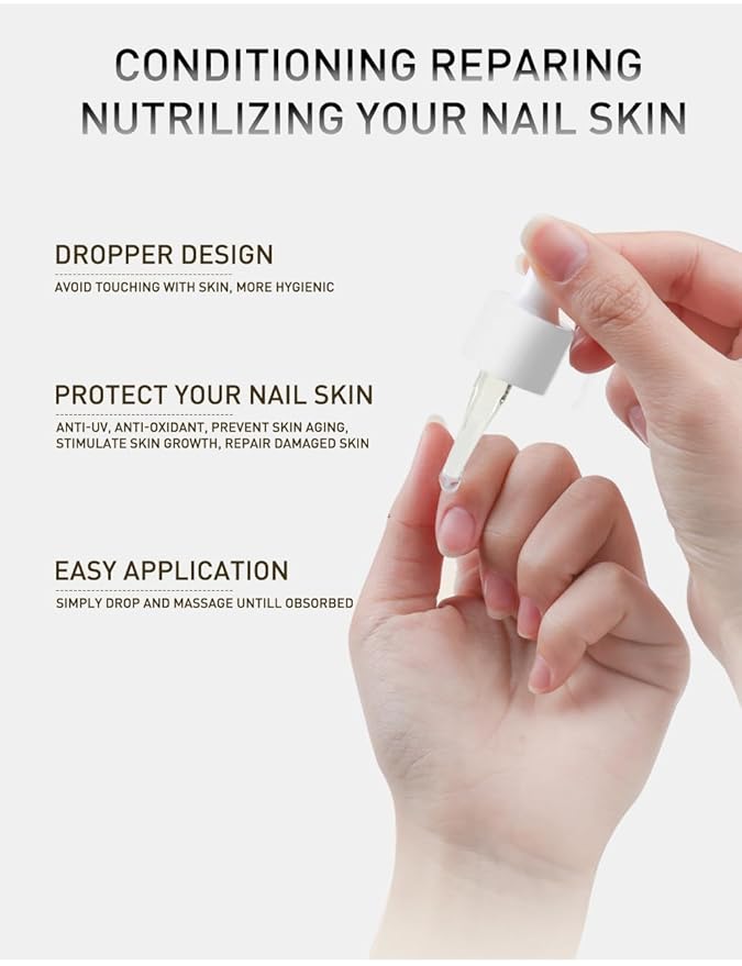 beautilux Cuticle Oil, 25ml Nail Oil for Growth and Strength Nails, 0.88 fl oz (CO-ML000)