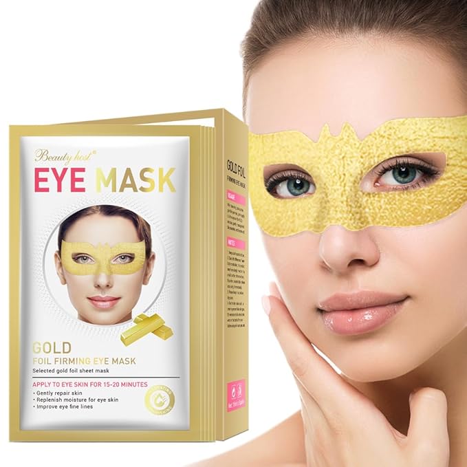 24 K Gold Eye Mask Puffy Eyes and Dark Circles Treatment Relieve Pressure and Reduce Wrinkles, Revitalize and Refresh Your Skin