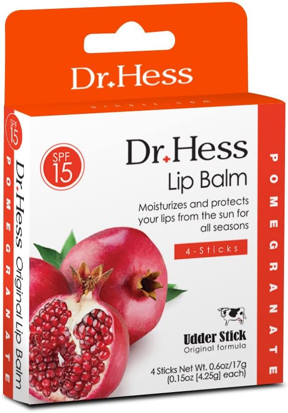 Udder Stick Lip Balm, Pomegranate, 4 Count