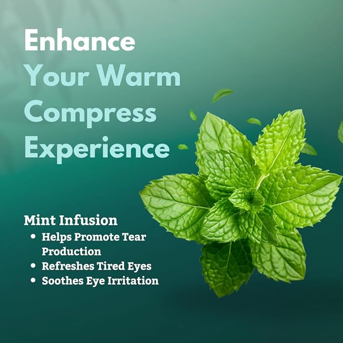 TearRestore Heated Eye Mask | EyeRelax Mint-Infused Warm Compress for Dry Eyes | Self Heating Steam Eye Mask for Stye Eye Treatment | Moist Heat Compress for Eyes, No Microwave (30 Count)