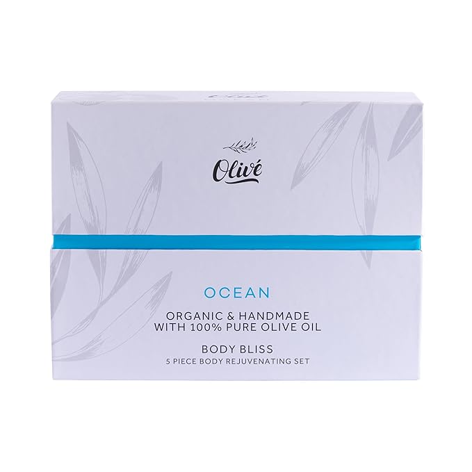 Made with Natural Ingredients 100% Pure Olive Oil Gift Box 5 Piece - Ocean