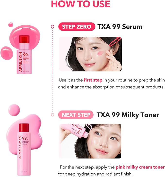 APRILSKIN TXA Niacinamide Toning Shot 99 Spicule Facial Serum｜Skin Booster Serum｜99% High-Purity Tranexamic Acid 3% + Niacinamide 5% for Uneven Skin Tone, Pore Care｜Korean Skin Care｜1.01 fl. oz.