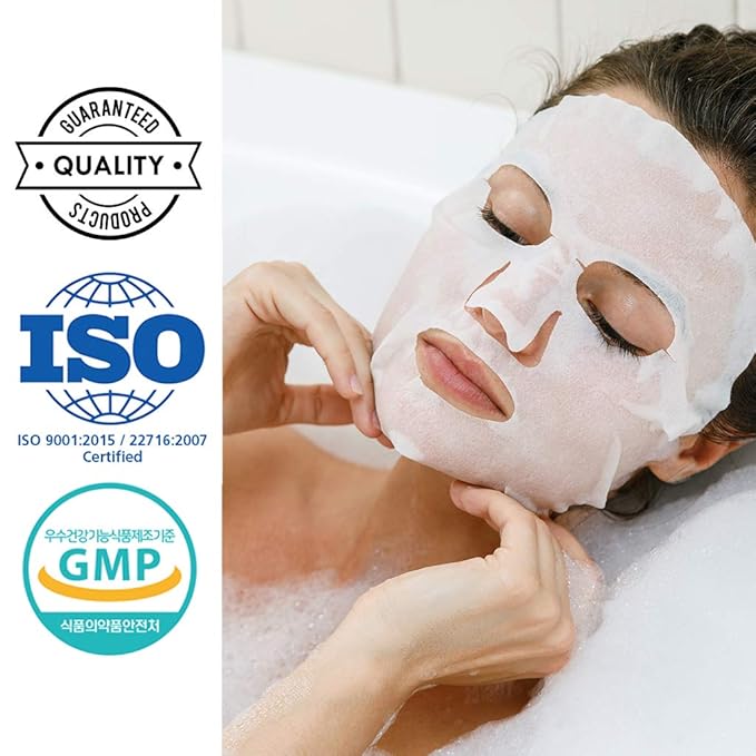 DERMAL 16 Combo Pack B Collagen Essence Korean Face Mask - Hydrating & Soothing Facial Mask with Panthenol - Hypoallergenic Self Care Sheet Mask for All Skin Types - Natural Home Spa Treatment Masks