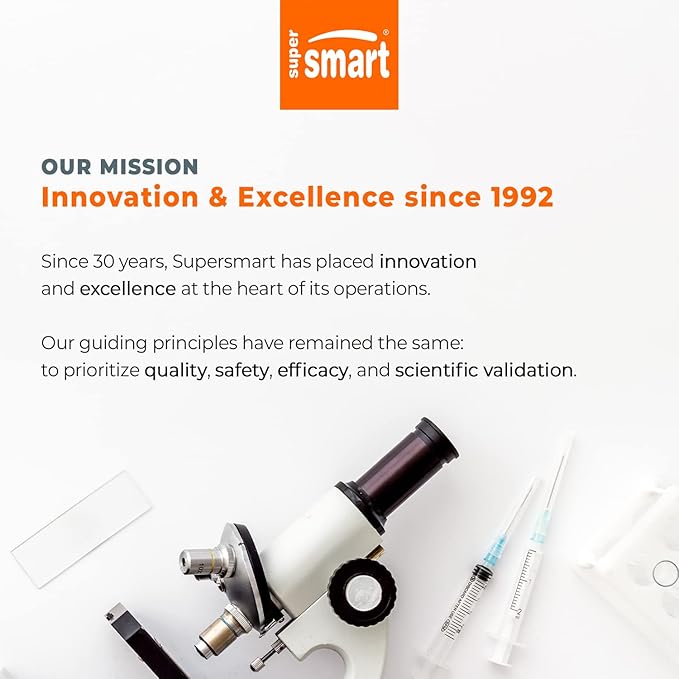 Supersmart - Biotin 10,000mcg / 10g per Day (High Potency) - Vitamin B7 Biotin Supplement - Healthy Hair, Skin & Nails | Non-GMO & Gluten Free - 120 Vegetarian Capsules