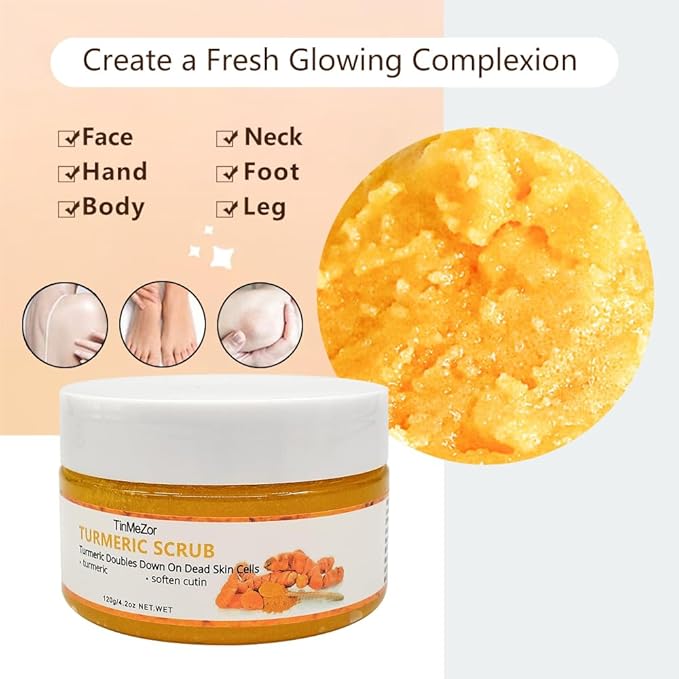 Turmeric Facial Cleanser,Turmeric Soap And Turmeric Face Scrub Three Piece Set for Face & Body,Turmeric Face Wash,Turmeric Exfoliating Scrub,Turmeric Soap Bar for Face