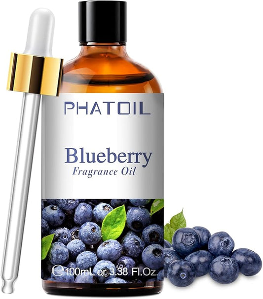 3.38FL.OZ Blueberry Fragrance Oils for Aromatherapy, Essential Oils for Diffusers for Home, Perfect for Diffuser, Yoga, Skin Care, DIY Candle and Soap Making - 100ml
