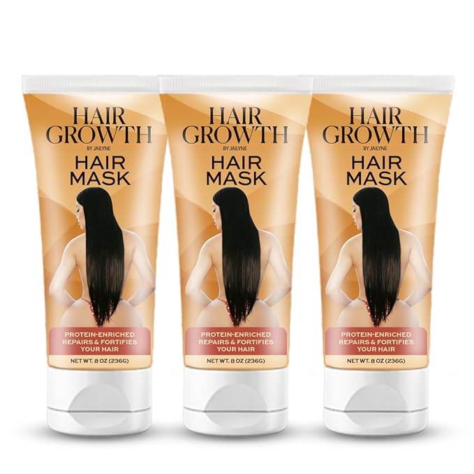 Hair Growth Repair Mask by Jailyne Ojeda – Protein-Enriched Deep Conditioning Treatment – Strengthens, Restores & Nourishes Damaged Hair – Sulfate-Free & Paraben-Free – Made in USA
