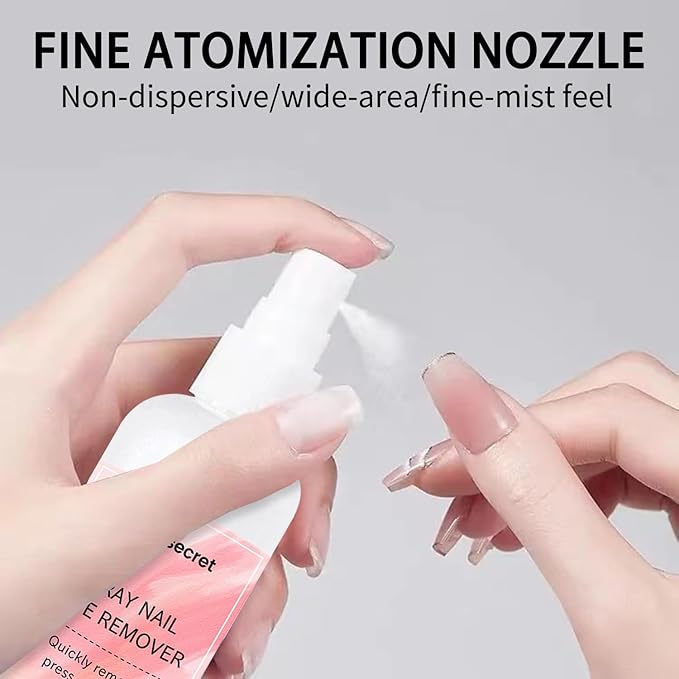 Gel Nail Glue for Press Ons 2 FL.OZ Spray Nail Glue Remover for Glue on Nails Solid Gel Glue Nail,with Cuticle Pusher and UV Mini Nail Lamp for Flase Nail Tips Press on Nail