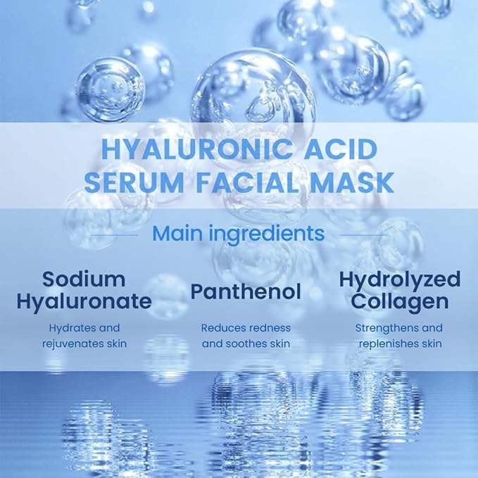 Face Sheet Mask Skincare,Hydrating Spa Face Mask For Sensitive Skin,Moisturize,Nourish for All Skin Types,Natural Skin Care Spa Face Mask for Women Men Girls,Pack of 6