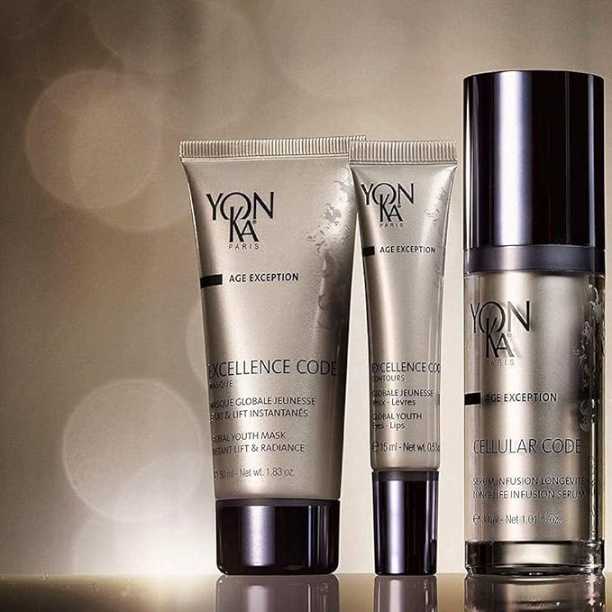 Yon-Ka Excellence Code Masque (50ml) Anti-Aging Face Mask and Overnight Sleep Treatment with Hyaluronic Acid, Lift and Firm Skin, Paraben-Free