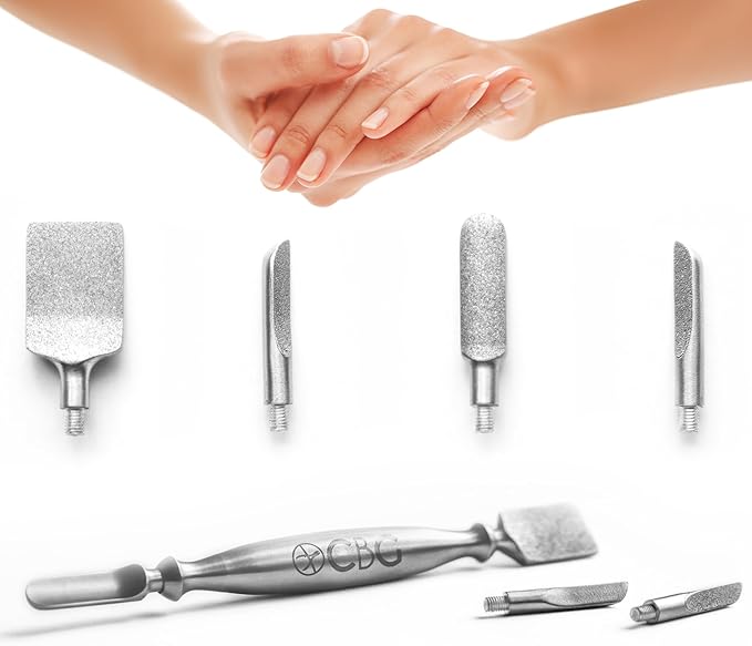 Nail Care Tool, Cuticle Remover Tool with Interchangeable Attachments & Cuticle Oil for Nails, Hydrating Cuticle Oil, Softens Dry Cuticles, Ylang Ylang, 0.27 Fl Oz