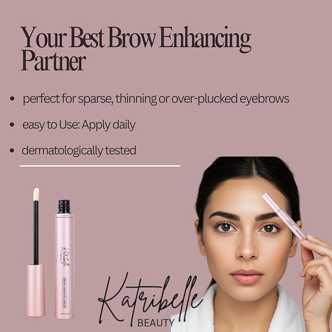Eyebrow Growth Serum - Naturally Boost Regrowth for Longer, Thicker, Fuller-Looking Brows - Gentle & Effective Enhancing Formula with Biotin & Peptides 3ML