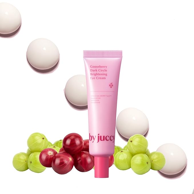 By Juccy Gooseberry Dark Circle Clarifying Eye CreamㅣFor Puffy Eye Bags, Wrinkles, Fine Lines | Vitamin C, Glutathione, PeptidesㅣAnti-aging Korean Skin Care | Korean Eye Cream | 1.01 Fl.oz