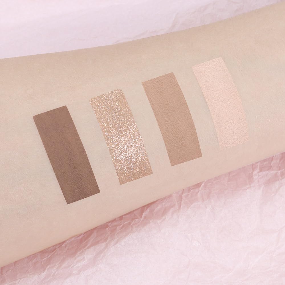 Eyeshadows Palette Makeup for Older Women, Neutral Nude Brown Eye Shadow, Powder Cream Glitter Matte Shimmer Quads Eyeshadow Palette, Long-lasting Pigmented Waterproof, sombras para ojos