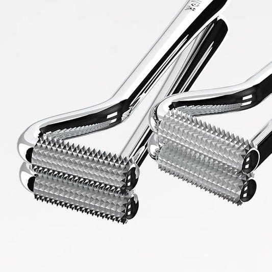 WELLDERMA Face Lifting Roller l Stainless Steel Face Roller - Face and Eye Roller, Metal Face Roller to Help Reduce Puffiness, Cooling Stainless Steel Facial Roller Massager