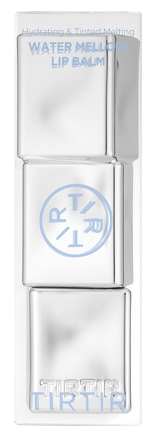 TIRTIR Water Mellow Lip Balm, 01 Icy Blue, 0.11 Fl Oz – pH Color Changing Organic Korean Lip Care, Lightweight Deep Hydration Lip Moisturizer for Women Men, Paraben Free