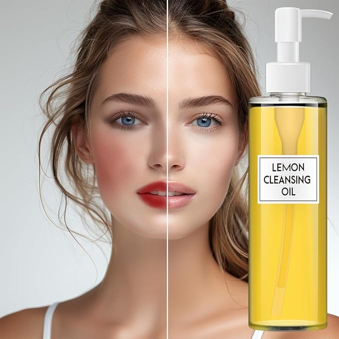 ENVISHA Lemon Deep Cleansing Oil, Oil Cleanser for Face, All Naturally Makeup Remover, Cleanses without Clogging Pores, All Skin Types, 7 FL.OZ