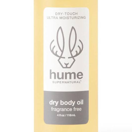 HUME SUPERNATURAL Dry Body Oil Spray - Moisturizing Oil for Dry Skin, After Shower Body Oils for Women and Men, Oil Body Spray, Nourishing, Hydration, Glow, Probiotic, Fragrance Free, 1 Pack