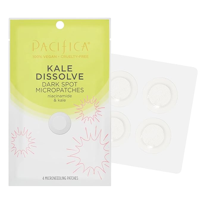 Pacifica Dark Spot Dissolving Micropatches – Microneedling Dots with Niacinamide, Tranexamic Acid & Kale to Fade Post-Acne Marks and Age Spots, Brightening Patch Treatment, Clean Vegan Skincare