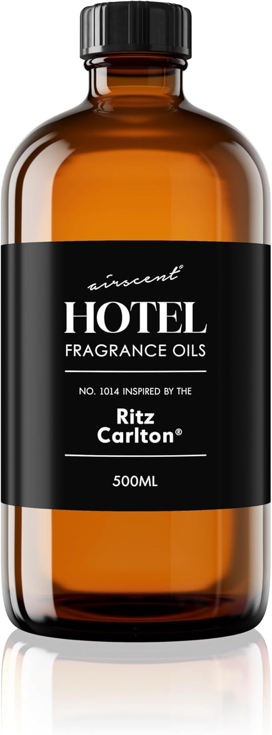 AirScent Hotel Diffuser Oil Inspired by The Ritz Carlton Hotel Scent - Premium Fragrance Oil No. 1014 for Ultrasonic and Waterless Diffusers and Crafting - 500 mL, 16.9 fl oz Glass Bottle