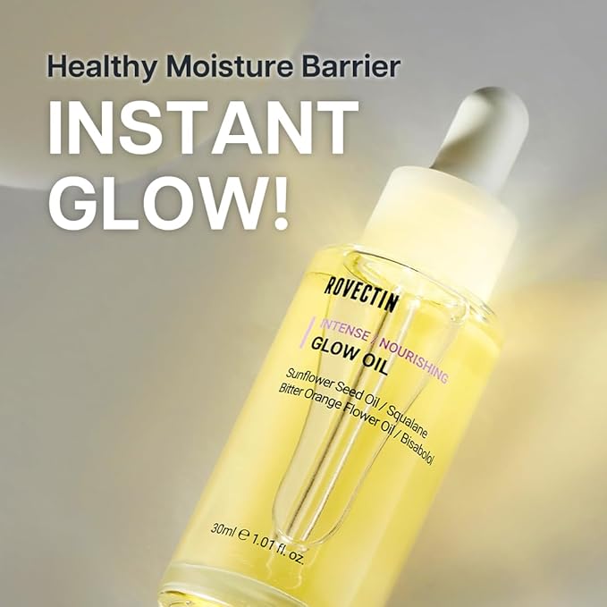 ROVECTIN Barrier Repair Face Oil - Neroli Oil, Antioxidant Anti-Aging Facial Oil | Fast Absorbing, Non-Greasy, Natural Glow for Dry and Sensitive Skin | Vegan, Korean Skincare (1 fl oz)