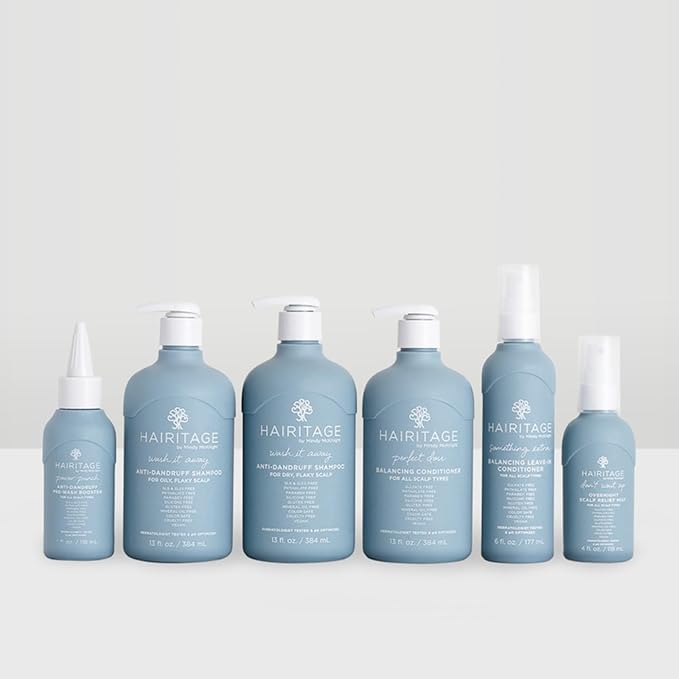 Hairitage Don’t Wait Up Anti Dandruff Overnight Scalp Relief Scalp Mist - For Dry, Itchy Scalp - Calms Irritated Scalp - Absorbs Quickly - Formulated with Aloe Vera + Peppermint, 4 Fl Oz