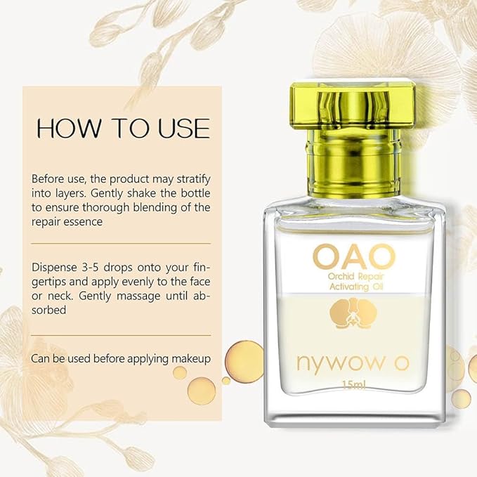 Orchid Hydration Facial Oil, Lightweight Botanical Face Oil for Deep Moisture & Radiance, Plant-Derived, for Dry & Sensitive Skin, 0.51oz