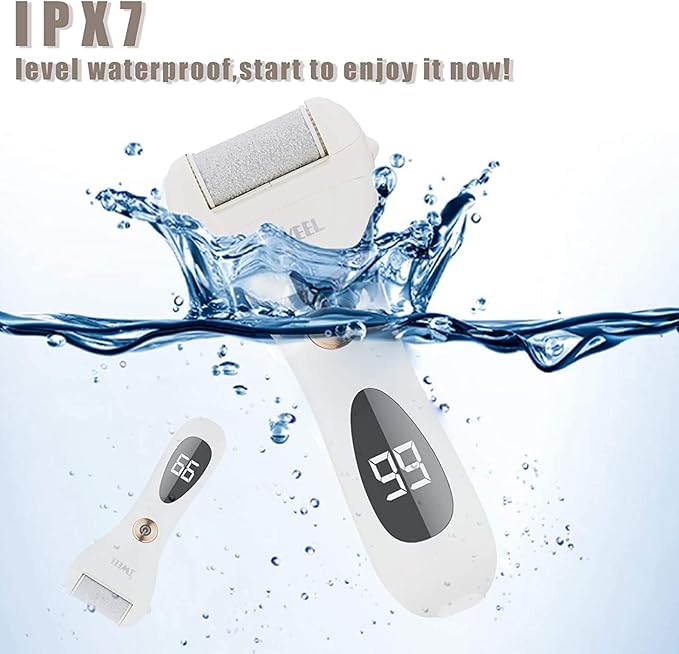 Callus Remover for Feet Shaver Rechargeable Electric Foot File Pedicure Tools for Feet Professional Callous Shaver Waterproof Pedicure kit for Cracked Heels and Dead Skin