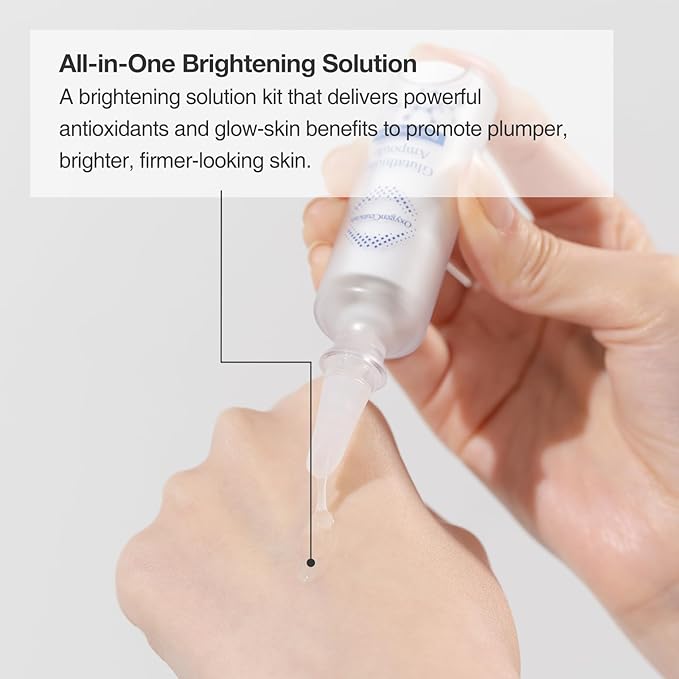 Glutathione ToneUp Kit – Antioxidant Skincare Set with Glutathione and Niacinamide, Ampoule and Cream Duo 2-Piece Set, Made in Korea