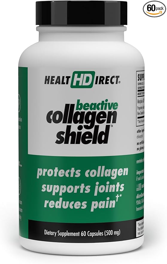 HEALTH DIRECT - BeActive Collagen Shield - 60 Capsules - Advanced Green-Lipped Mussel Supplement for Collagen Protection - Supports Collagen in Skin, Joints and Muscles
