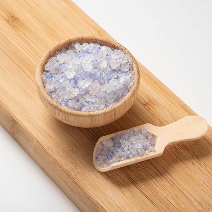 EUPHERBIA Blue Salt, Coarse, Rare Mineral Salt, High Potassium, Lower Sodium, Natural, Unprocessed, Hand Harvested, Kosher Certified, 227g (8 Oz)