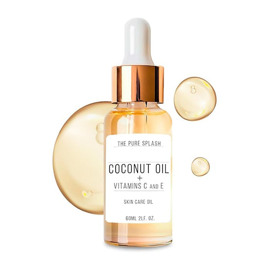 Coconut Oil with Vitamins C and E – Deep Hydration & Skin Nourishment | Lightweight, Non-Greasy Formula for Face, Body & Hair | 60ml