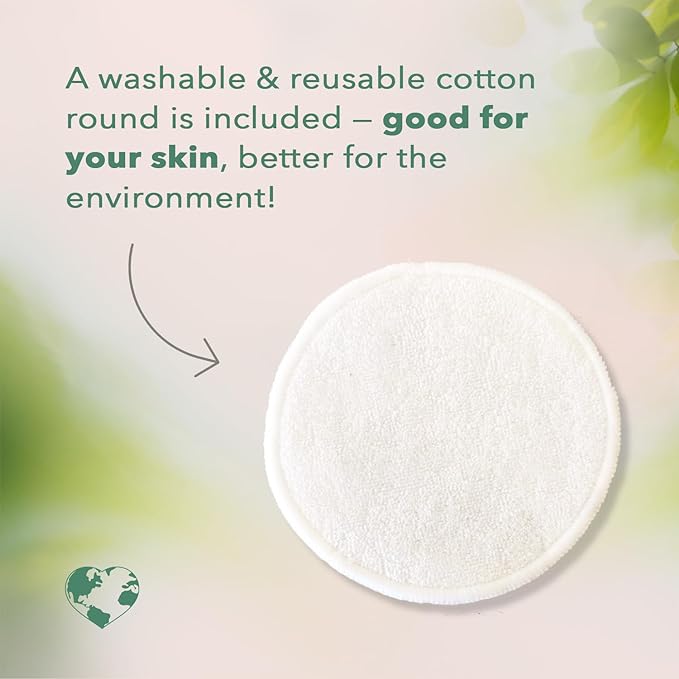 Nourish Organic Face Serum, Apricot & Argan – Pure Hydrating Facial Serum with Vitamin C and Vitamin A + Washable Cotton Round