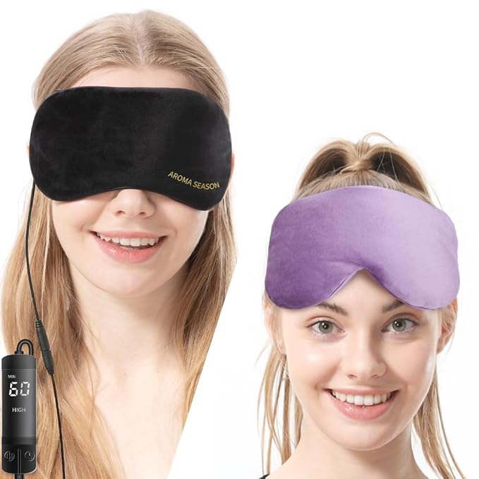 Aroma Season Heated Eye Mask, Warm Eye Compress for Dry Eyes, Moist Heat Therapy for MGD, Stye, Blephartitis