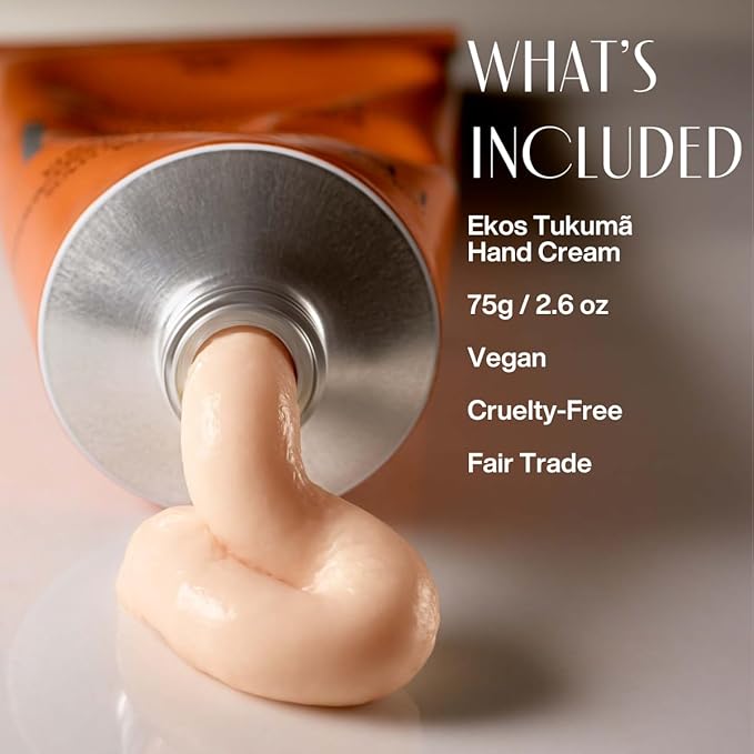 natura - Ekos Tukumã Hand Cream - Moisturize & Improve Skin Texture - Boost Natural Hyaluronic Acid - Anti-Signs - Vegan Skin Care - 2.6 oz (75g)